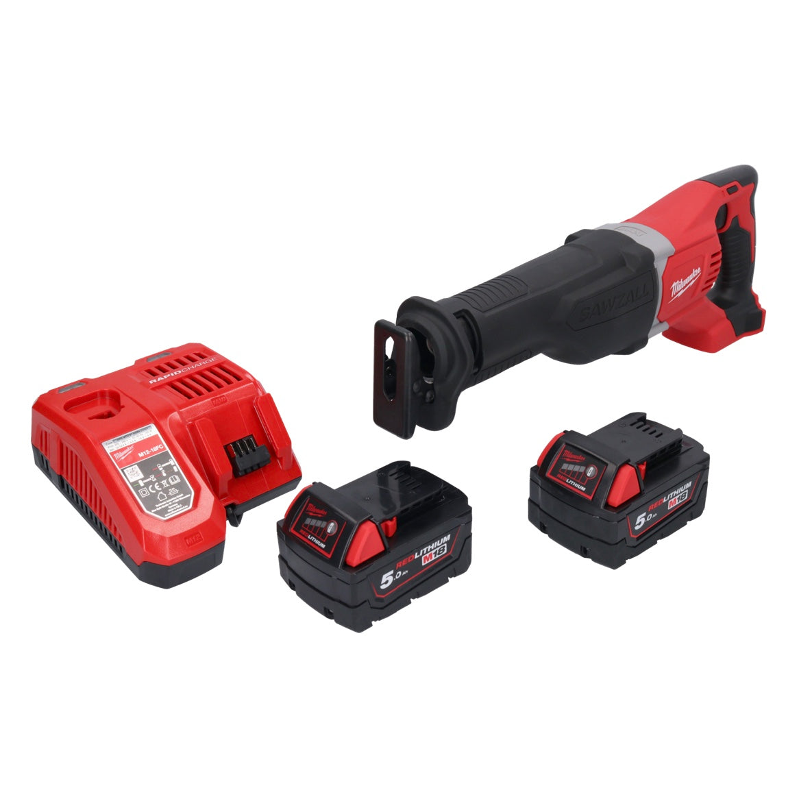 Batterie Milwaukee M18 BSX-502 Scie sabre Recipro 18 V + 2x batteries 5,0 Ah + chargeur