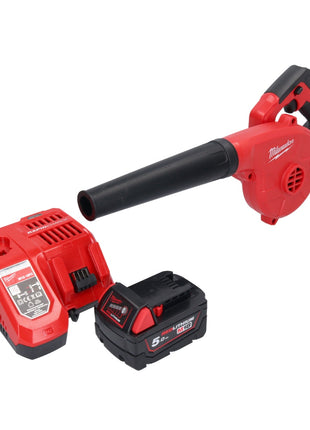 Souffleur sur batterie Milwaukee M18 BBL-501 18 V + 1x batterie 5,0 Ah + chargeur