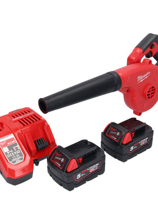 Souffleur à batterie Milwaukee M18 BBL-502 18 V + 2x batteries 5,0 Ah + chargeur