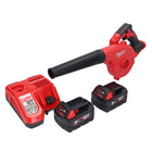 Souffleur à batterie Milwaukee M18 BBL-502 18 V + 2x batteries 5,0 Ah + chargeur