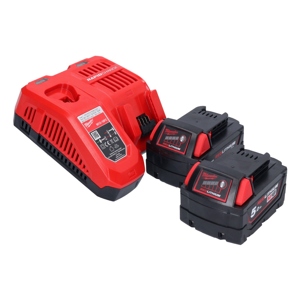 Souffleur à batterie Milwaukee M18 BBL-502 18 V + 2x batteries 5,0 Ah + chargeur