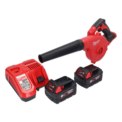 Souffleur à batterie Milwaukee M18 BBL-602 18 V + 2x batteries 6,0 Ah + chargeur