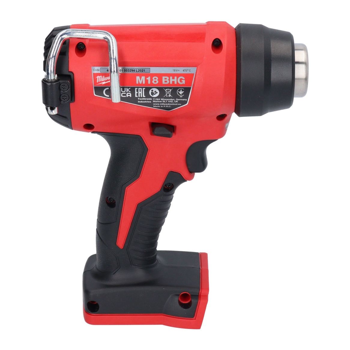 Souffleur à air chaud sur batterie Milwaukee M18 BHG-601 18 V 470 °C + 1x batterie 6,0 Ah + chargeur