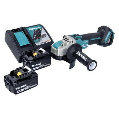 Makita DGA 521 RMX1 Meuleuse d'angle sur batterie 18 V 125 mm X-LOCK brushless + 2x batteries 4,0 Ah + chargeur