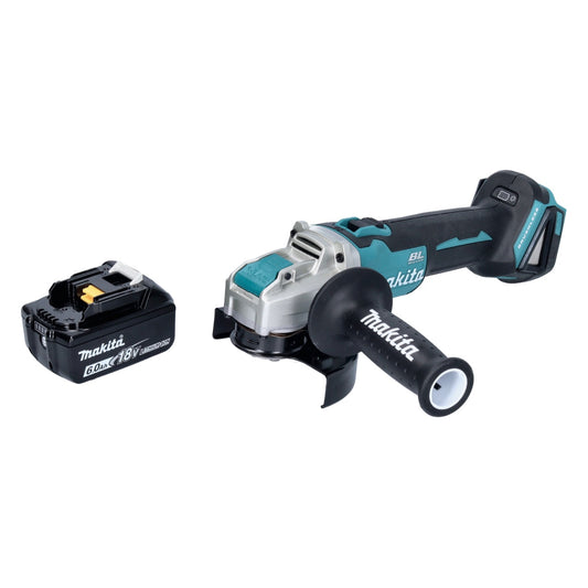 Makita DGA 521 G1X1 Akku Winkelschleifer 18 V 125 mm X-LOCK Brushless + 1x Akku 6,0 Ah - ohne Ladegerät