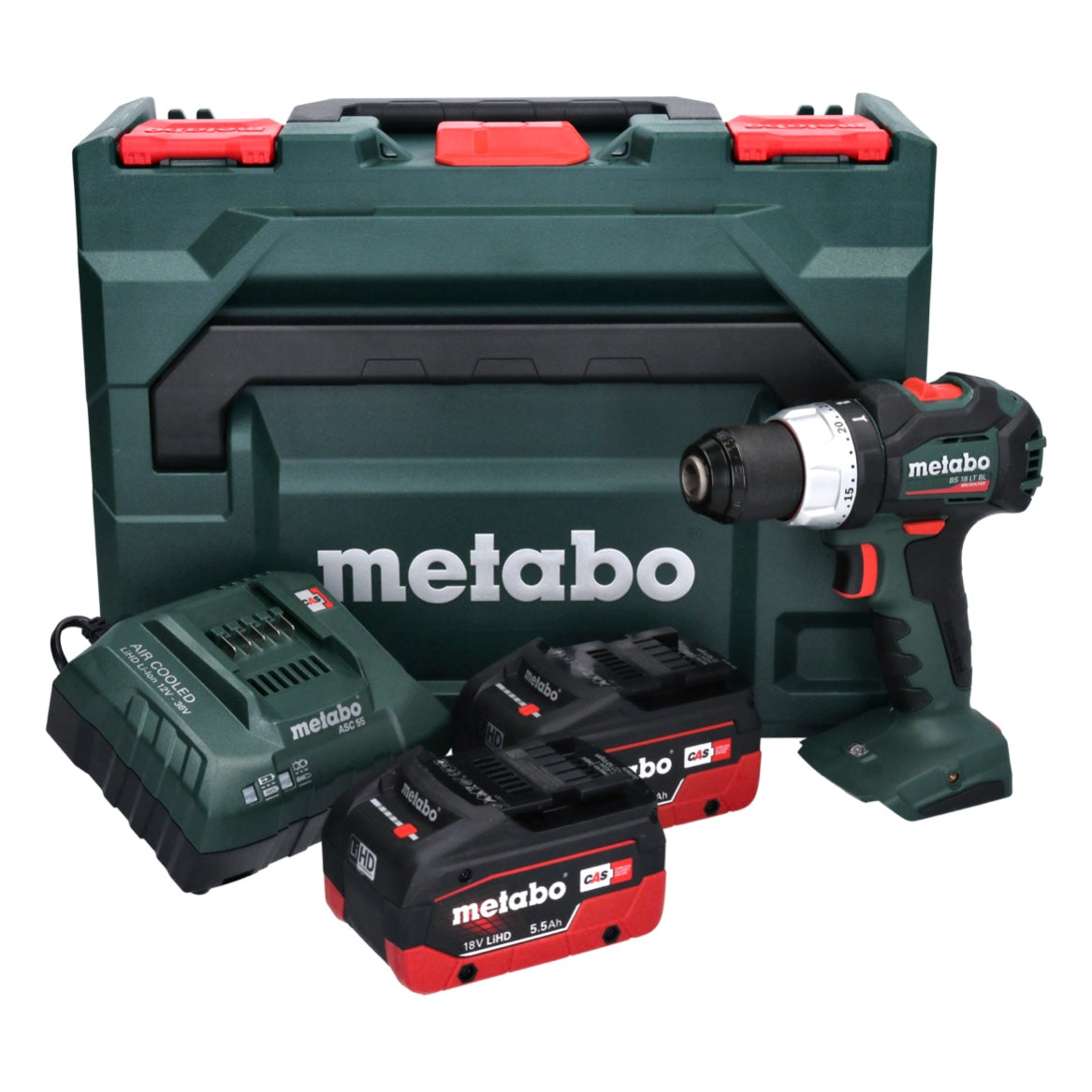 Metabo BS 18 LT BL perceuse-visseuse sans fil 18 V 75 Nm sans balais + 2x batterie 5,5 Ah + chargeur + métaBOX