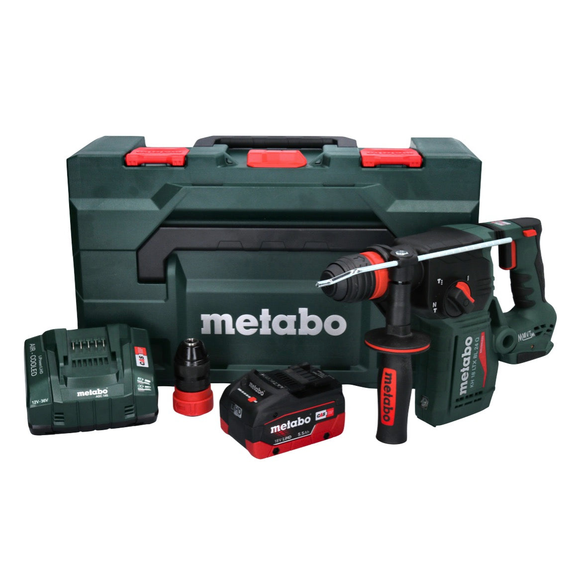 Metabo KH 18 LTX BL 24 Q Akku Kombihammer 18 V 2,2 J + 1x Akku 5,5 Ah + Ladegerät + metaBOX