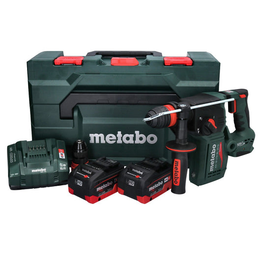 Metabo KH 18 LTX BL 24 Q marteau combiné à batterie 18 V 2,2 J + 2x batteries 5,5 Ah + chargeur + métaBOX (601714660)