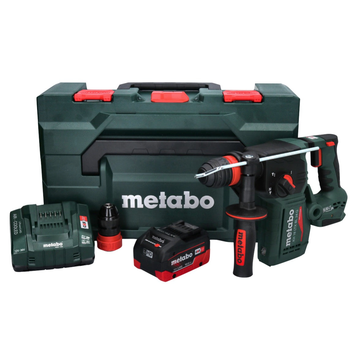 Metabo KH 18 LTX BL 24 Q Akku Kombihammer 18 V 2,2 J + 1x Akku 10,0 Ah + Ladegerät + metaBOX