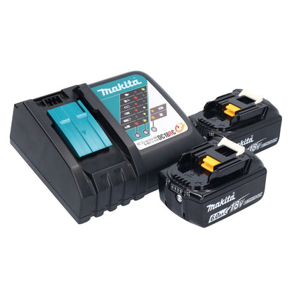 Makita DGA 513 RG Meuleuse d'angle sur batterie 18 V 125 mm sans balais + 2x batteries 6,0 Ah + chargeur