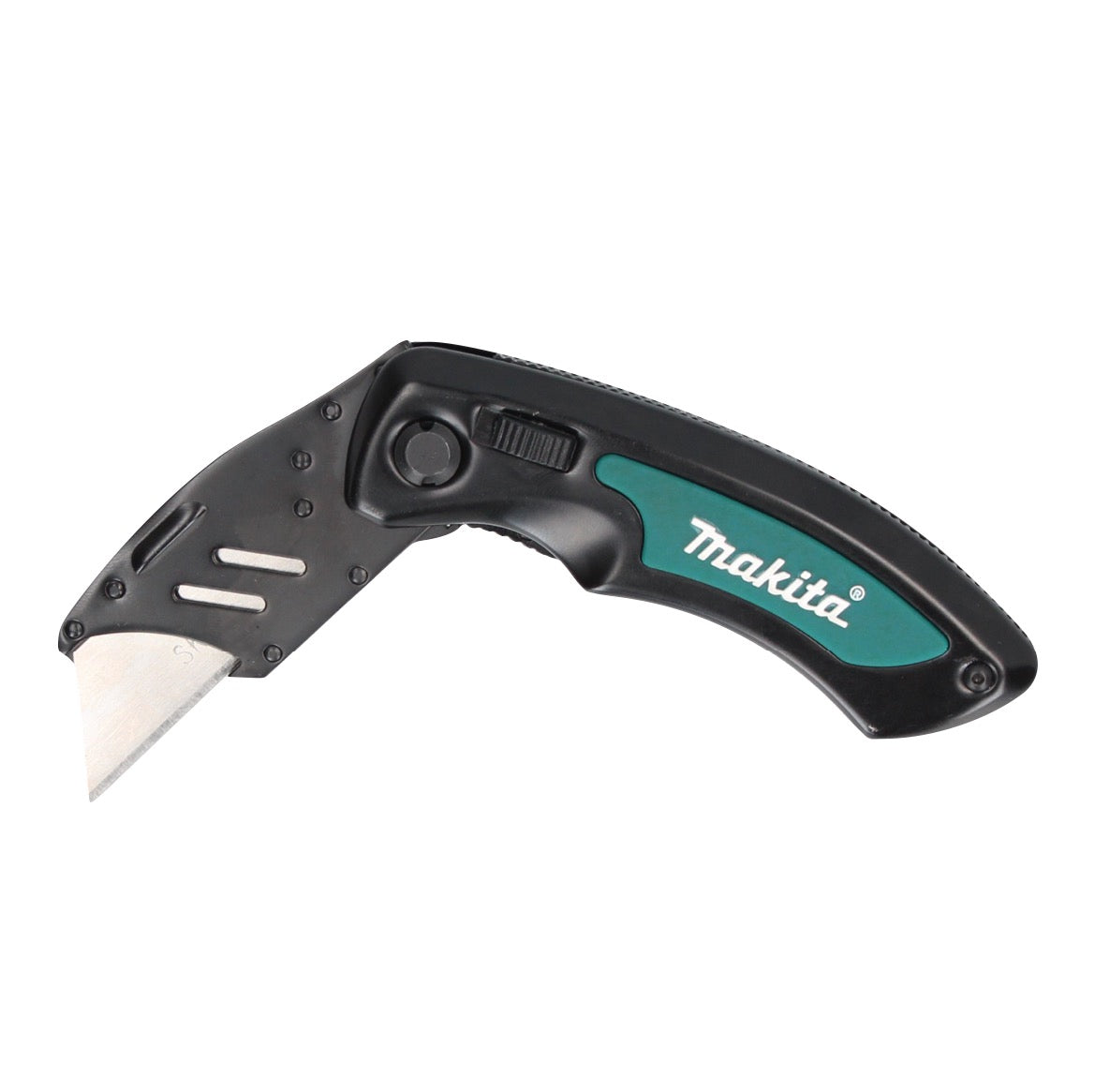 Makita P-90582 Klappmesser blau schwarz mit Schnellwechselmechanismus und Verriegelung - Toolbrothers