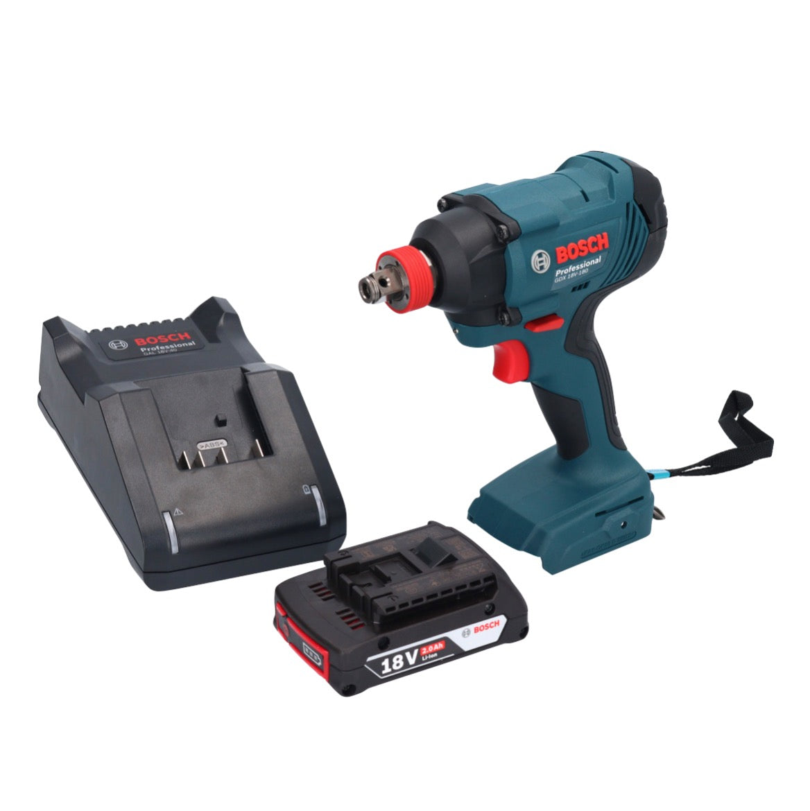 Bosch GDX 18V-180 Akku Drehschlagschrauber 18 V 180 Nm 1/2" + 1x Akku 2,0 Ah + Ladegerät - Toolbrothers