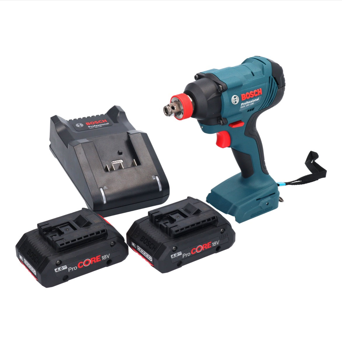 Bosch GDX 18V-180 Akku Drehschlagschrauber 18 V 180 Nm 1/2" + 2x ProCORE Akku 4,0 Ah + Ladegerät - Toolbrothers