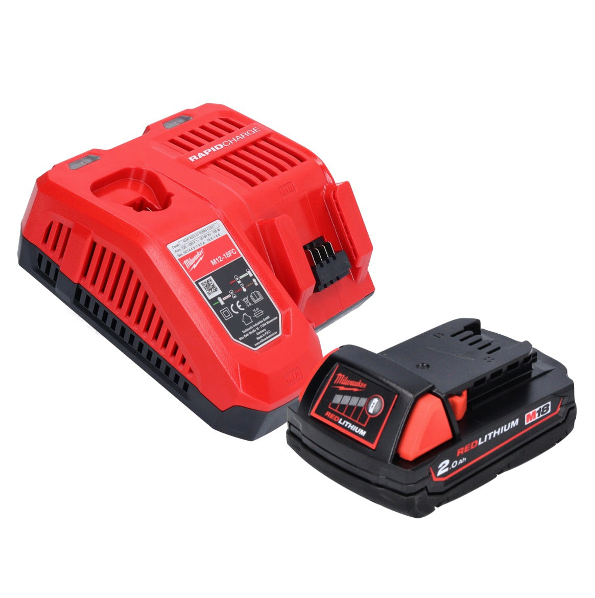 Clé à chocs sans fil Milwaukee M18 FIW2F38-201X 18 V 339 Nm 3/8" brushless + 1x batterie 2,0 Ah + chargeur + boîtier HD