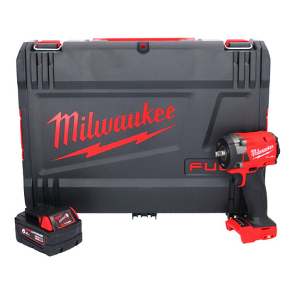 Milwaukee M18 FIW2F38-601X Akku Schlagschrauber 18 V 339 Nm 3/8 " Brushless + 1x Akku 6,0 Ah + HD Box - ohne Ladegerät