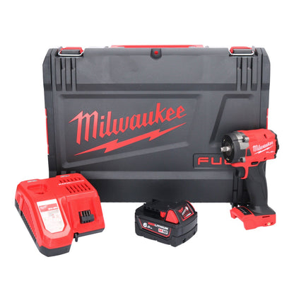 Clé à chocs sans fil Milwaukee M18 FIW2F38-601X 18 V 339 Nm 3/8" brushless + 1x batterie 6,0 Ah + chargeur + boîtier HD