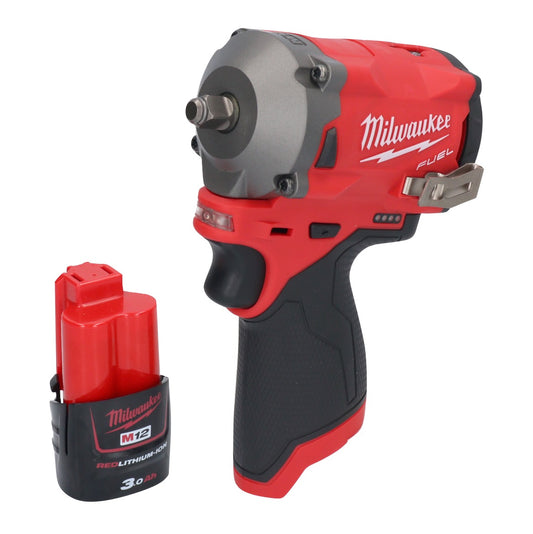 Clé à chocs sans fil Milwaukee M12 FIW38-301 12 V 339 Nm 3/8" sans balais + 1x batterie 3,0 Ah - sans chargeur