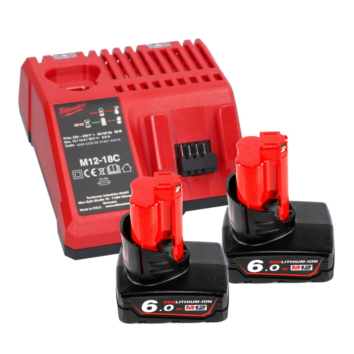 Clé à chocs sans fil Milwaukee M12 FIW38-602C 12 V 339 Nm 3/8" sans balai + 2x batteries 6,0 Ah + chargeur