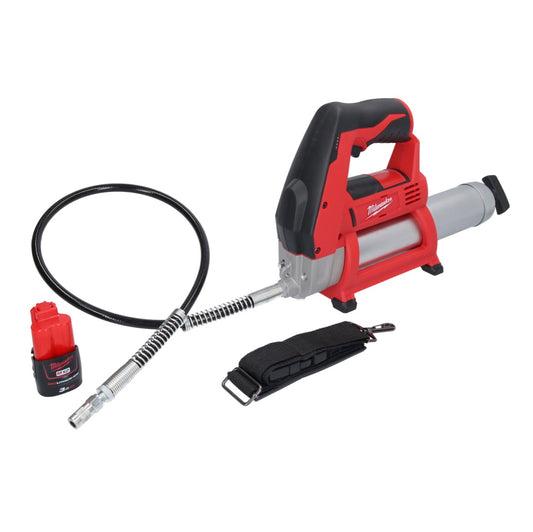 Milwaukee M12 GG-301 Akku Fettpresse 12 V 562 bar + 1x Akku 3,0 Ah - ohne Ladegerät