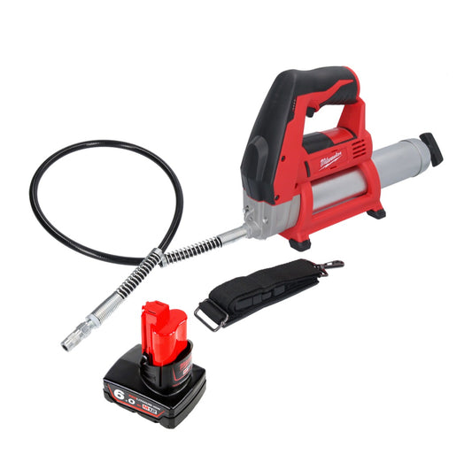 Milwaukee M12 GG-601 Akku Fettpresse 12 V 562 bar + 1x Akku 6,0 Ah - ohne Ladegerät - Toolbrothers