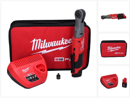 Milwaukee M12 FIR38-201B Akku Ratsche 12 V 75 Nm 3/8" ( 4933459799 ) Brushless  + 1x Akku 2,0 Ah + Ladegerät + Tasche