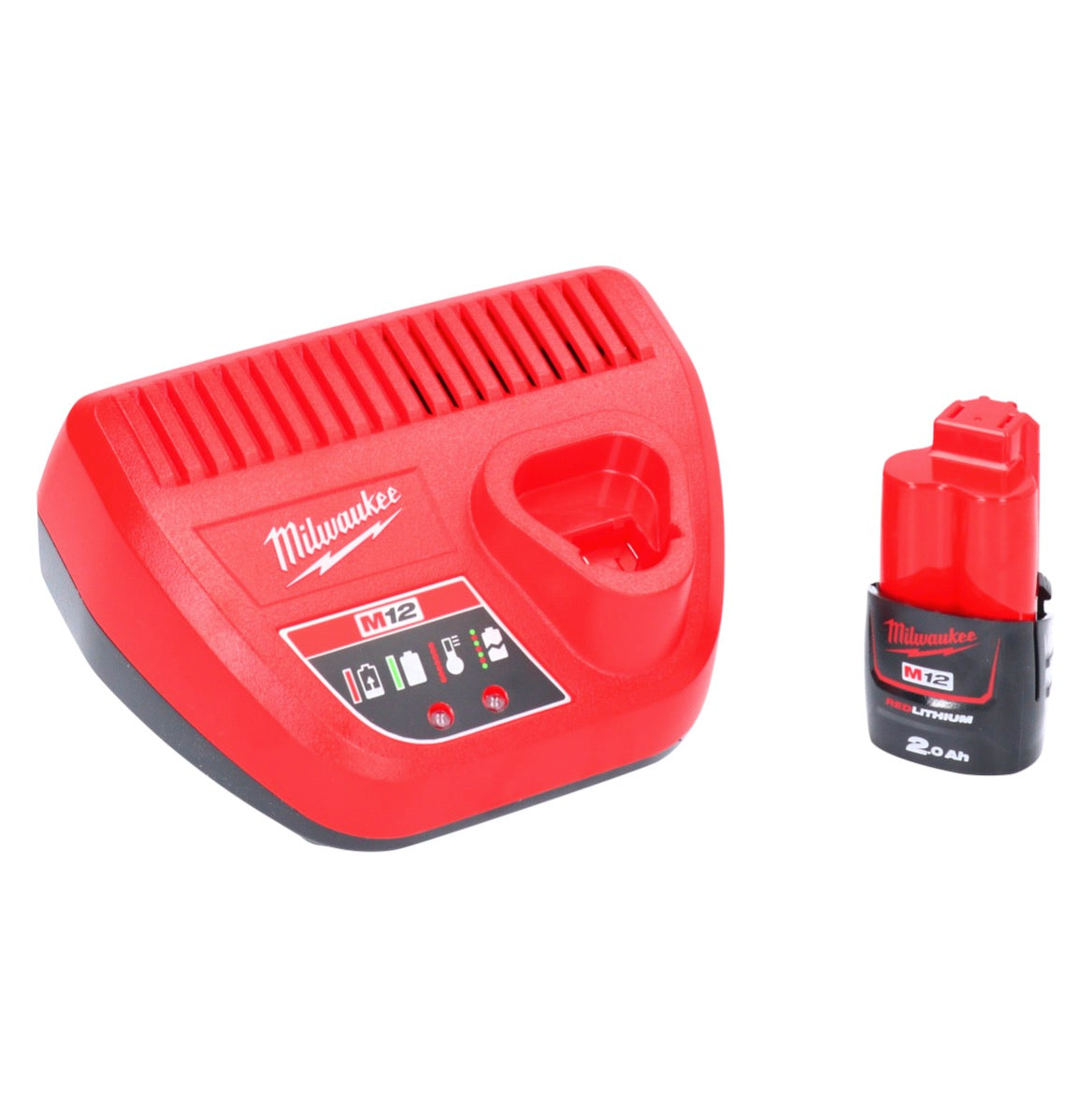 Riveteuse aveugle sur batterie Milwaukee M12 BPRT-201X 12 V 20,32 mm + 1x batterie 2,0 Ah + chargeur + boîtier HD (4933464406)