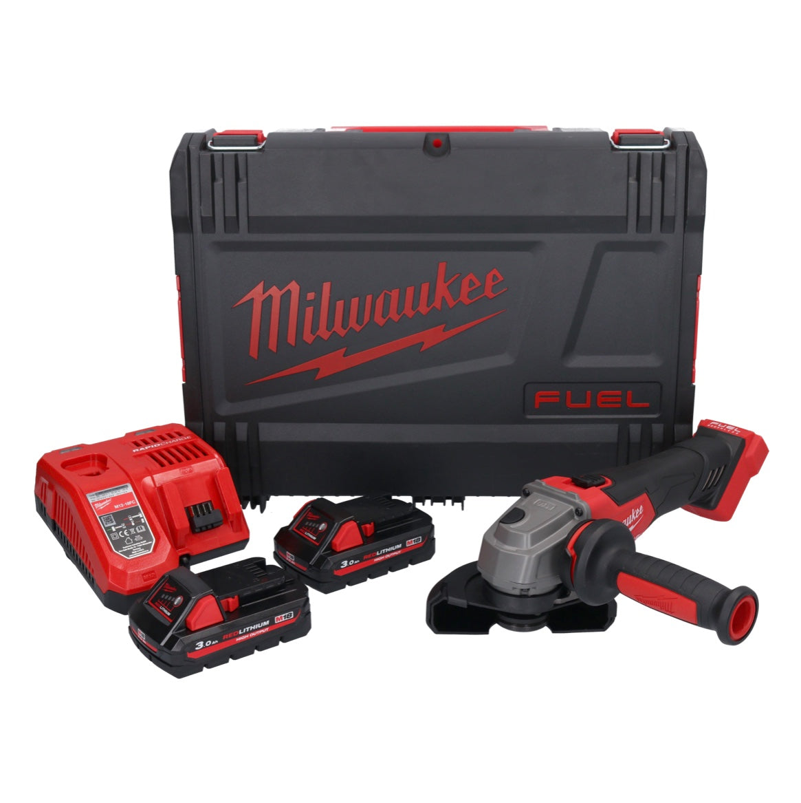 Milwaukee M18 FSAG125X-302X Akku Winkelschleifer 18 V 125 mm Brushless + 2x Akku 3,0 Ah + Ladegerät + HD Box