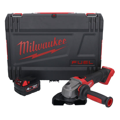 Meuleuse d'angle sur batterie Milwaukee M18 FSAG125X-401X 18 V 125 mm sans balais + 1x batterie 4,0 Ah + boîtier HD - sans chargeur