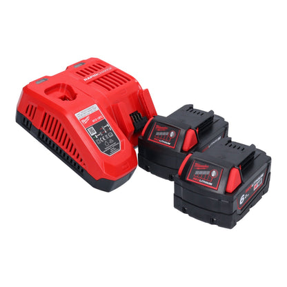 Meuleuse d'angle sur batterie Milwaukee M18 FSAG125X-602X 18 V 125 mm brushless + 2x batteries 6,0 Ah + chargeur + boîtier HD