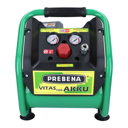 Prebena VITAS 100-AKKU Kompressor 18 V 5 l 8 bar CAS Brushless + 1x Akku 5,5 Ah + Ladegerät - Toolbrothers