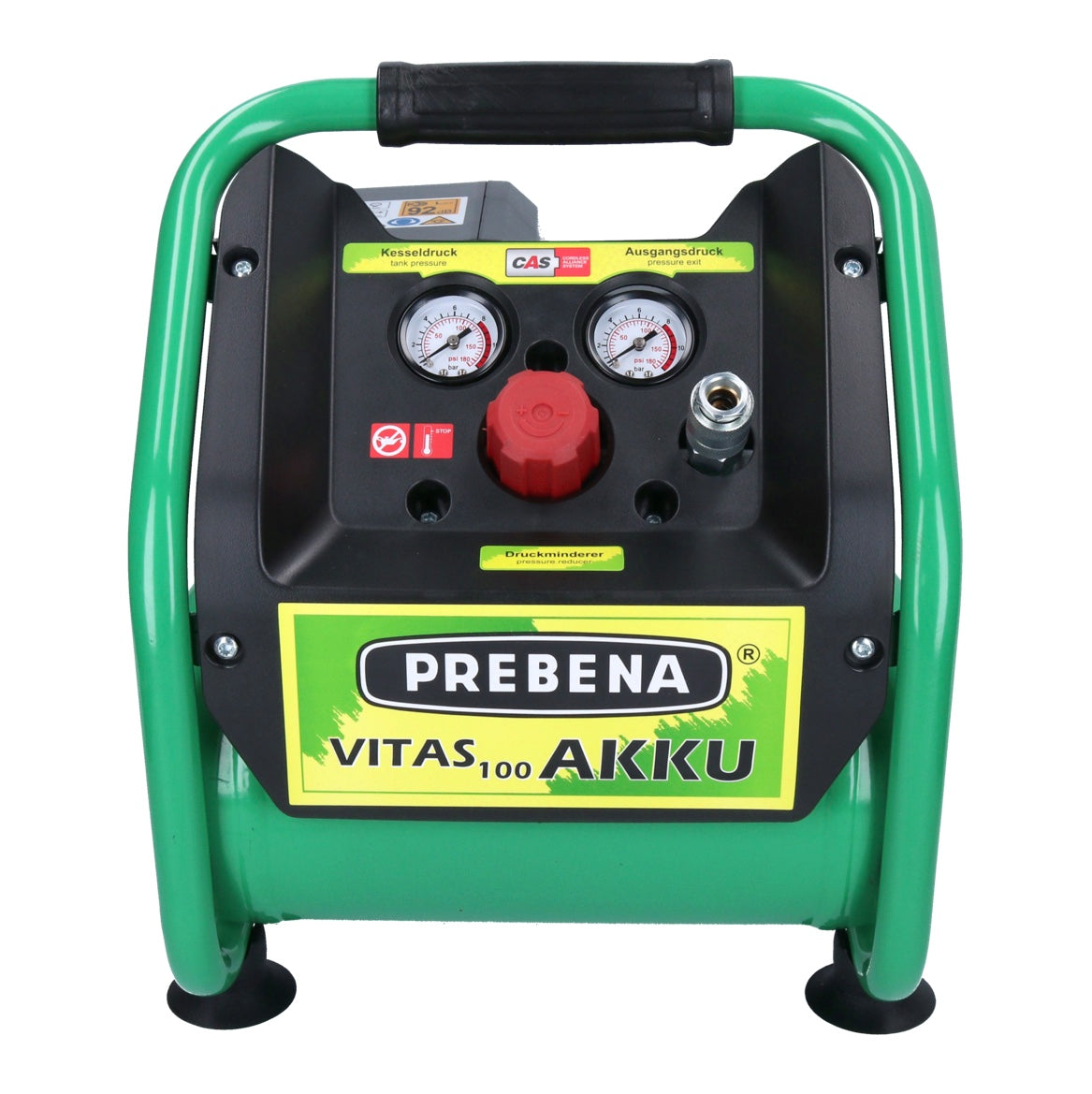 Prebena VITAS 100-AKKU Kompressor 18 V 5 l 8 bar CAS Brushless + 2x Akku 5,5 Ah + Ladegerät - Toolbrothers