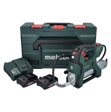 Metabo FP 18 LTX Akku Fettpresse 18 V 690 bar Brushless ( 600789500 ) + 2x Akku 2,0 Ah + Ladegerät + metaBOX - Toolbrothers