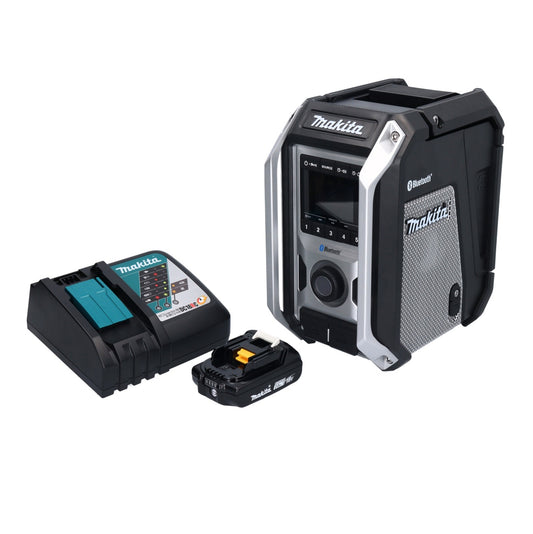 Makita DMR 114 RA1B Akku Radio 12 V - 18 V Bluetooth IP65 + 1x Akku 2,0 Ah + Ladegerät