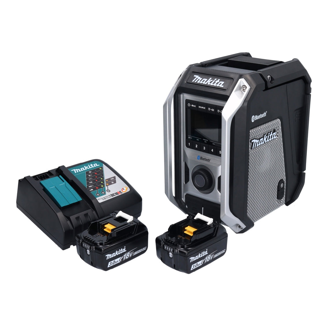 Makita DMR 114 RFB Akku Radio 12 V - 18 V Bluetooth IP65 + 2x Akku 3,0 Ah + Ladegerät - Toolbrothers