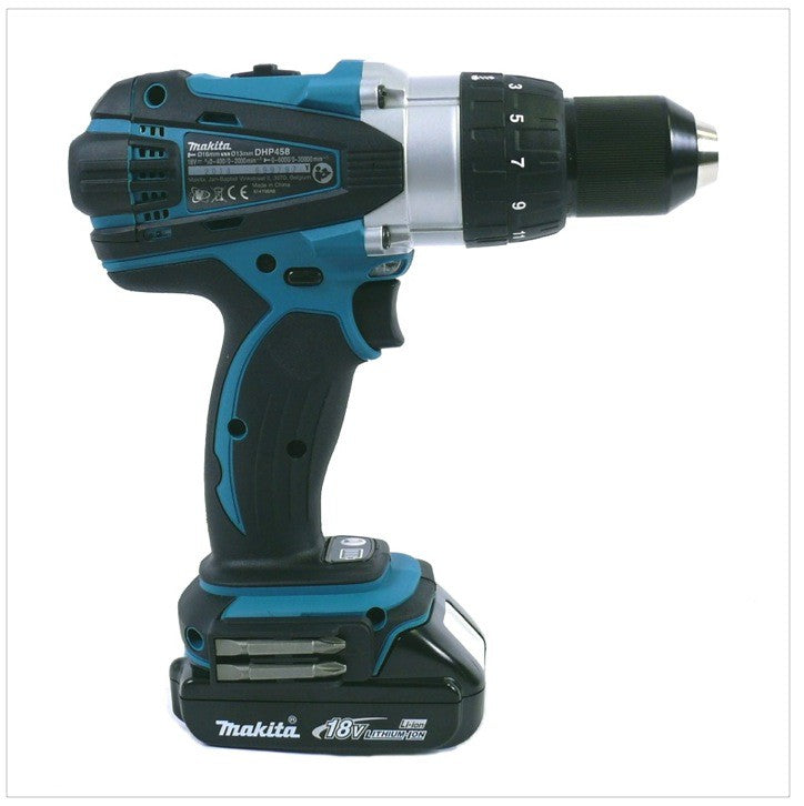 Makita DHP 458 Y1J Akku Schlagbohrschrauber 18V 91Nm im Makpac + 1x 1,5 Ah Akku - Toolbrothers