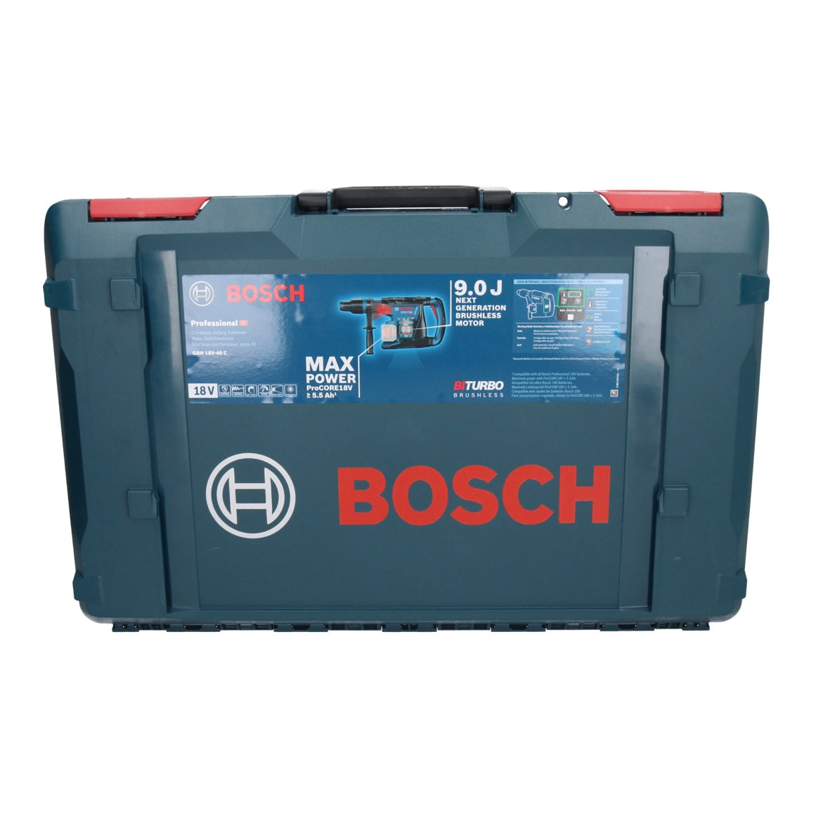 Bosch GBH 18V-40 C Professional marteau perforateur sans fil 18 V 9,0 J SDS max BITURBO brushless + 1x batterie ProCORE 4,0 Ah + XL-BOXX - sans chargeur