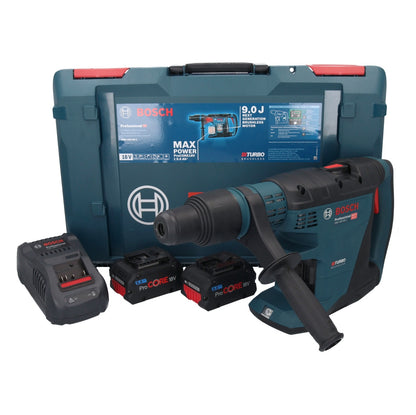 Bosch GBH 18V-40 C Professional marteau perforateur sans fil 18 V 9,0 J SDS max (0611917103) BITURBO brushless + 2x batterie ProCORE 5,5 Ah + chargeur + XL-BOXX