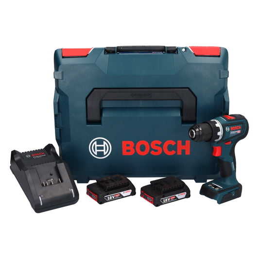 Bosch GSR 18V-90 C Professional Akku Bohrschrauber 18 V 64 Nm Brushless + 2x Akku 2,0 Ah + Ladegerät + L-Boxx - Toolbrothers