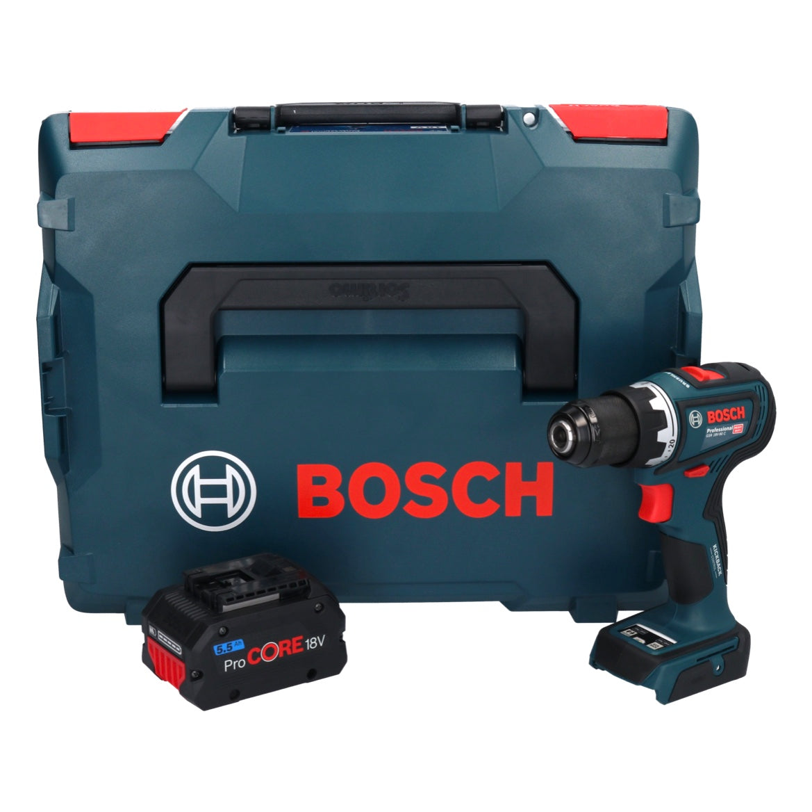 Bosch GSR 18V-90 C Professional Akku Bohrschrauber 18 V 64 Nm Brushless + 1x ProCORE Akku 5,5 Ah + L-Boxx - ohne Ladegerät - Toolbrothers