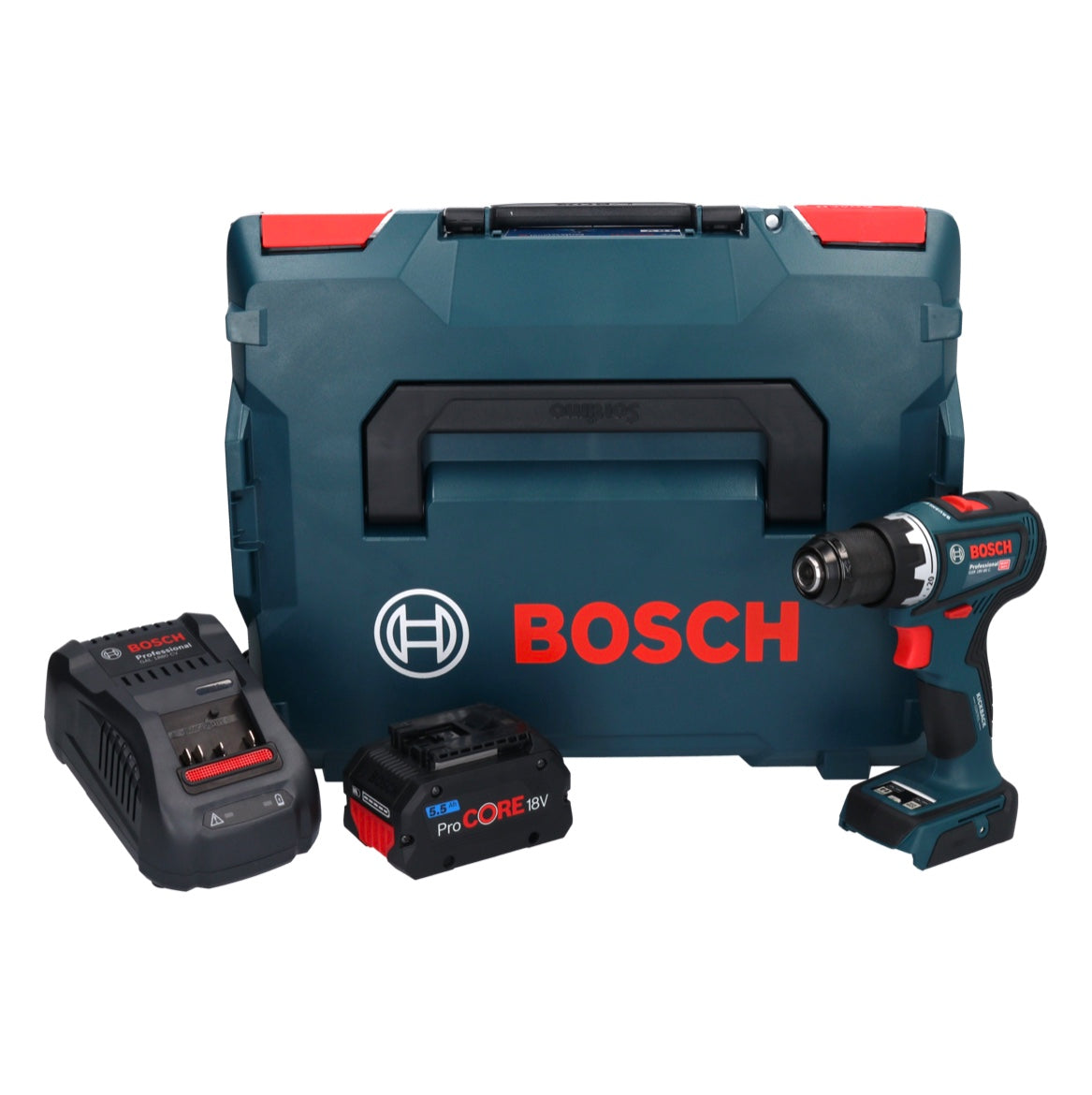 Bosch GSR 18V-90 C Professional Akku Bohrschrauber 18 V 64 Nm Brushless + 1x ProCORE Akku 5,5 Ah + Ladegerät + L-Boxx - Toolbrothers