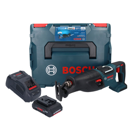 Sierra sable a batería Bosch GSA 18V-28 18 V BITURBO sin escobillas + 1x batería ProCORE 4,0 Ah + cargador + L-Boxx