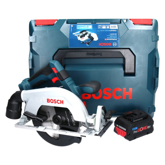 Bosch GKS 18V-57-2 Scie circulaire à batterie professionnelle 18 V 165 mm sans balais + 1x batterie ProCORE 8,0 Ah + L-Boxx - sans chargeur