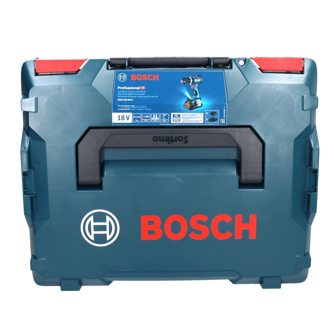 Bosch GSB 18V-90 C Professional Akku Schlagbohrschrauber 18 V 64 Nm Brushless + 1x Akku 2,0 Ah + Ladegerät + L-Boxx - Toolbrothers