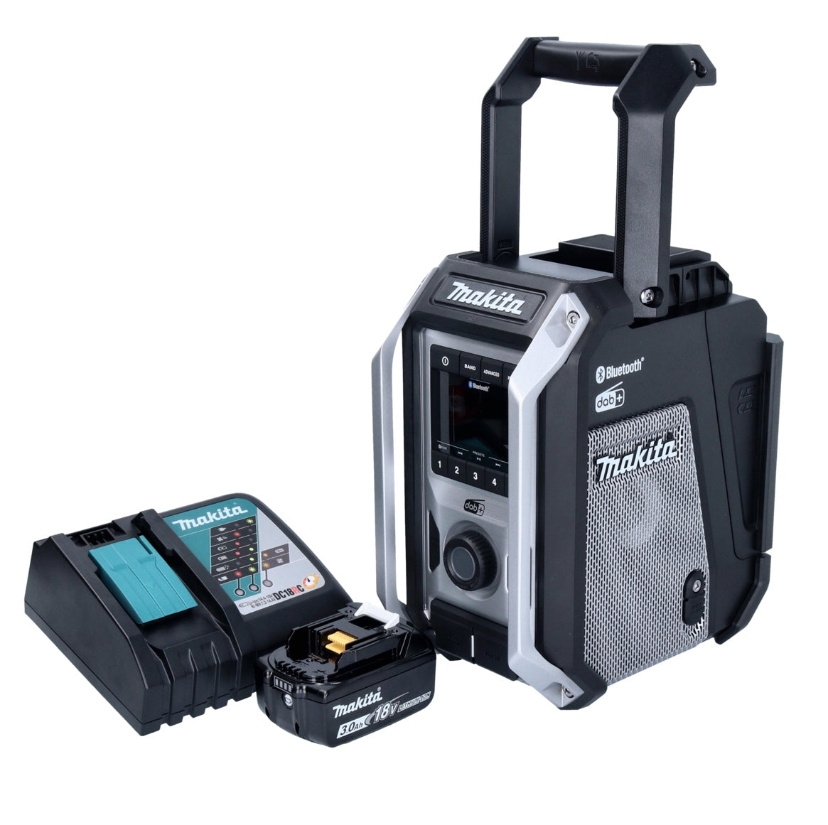 Makita DMR 115 RF1B Akku Baustellenradio 12 V - 18 V Bluetooth DAB+ IP65 Schwarz + 1x Akku 3,0 Ah + Ladegerät - Toolbrothers