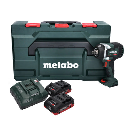 Visseuse à chocs sans fil Metabo SSW 18 LTX 800 BL 18 V 800 Nm 1/2" sans balais + 2x batterie 4,0 Ah + chargeur + métaBOX