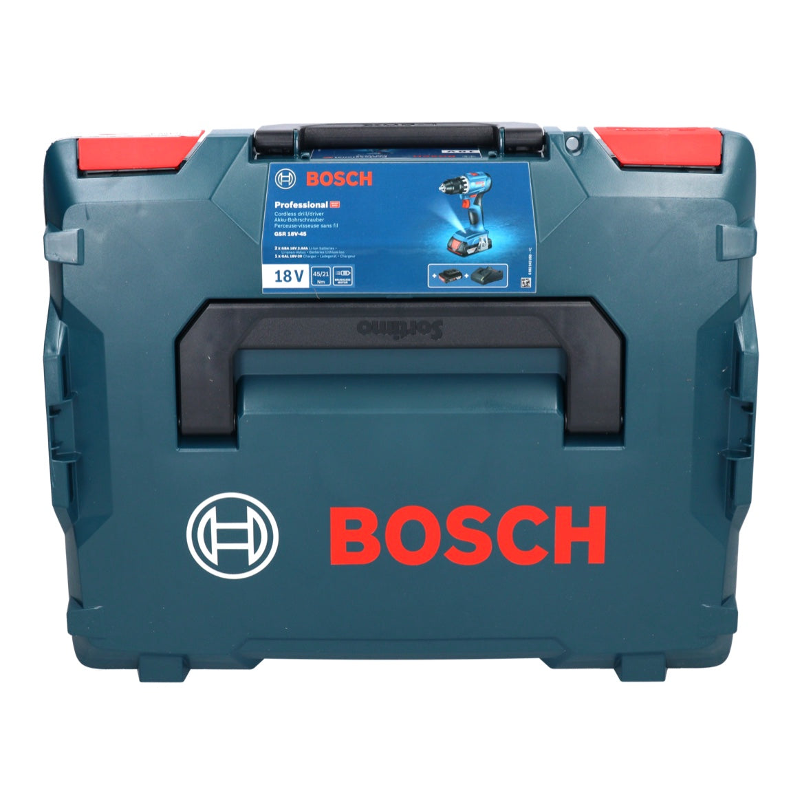 Bosch GSR 18V-45 perceuse-visseuse sans fil 18 V 45 Nm sans balais + 2x batteries 5,0 Ah + chargeur + L-Boxx