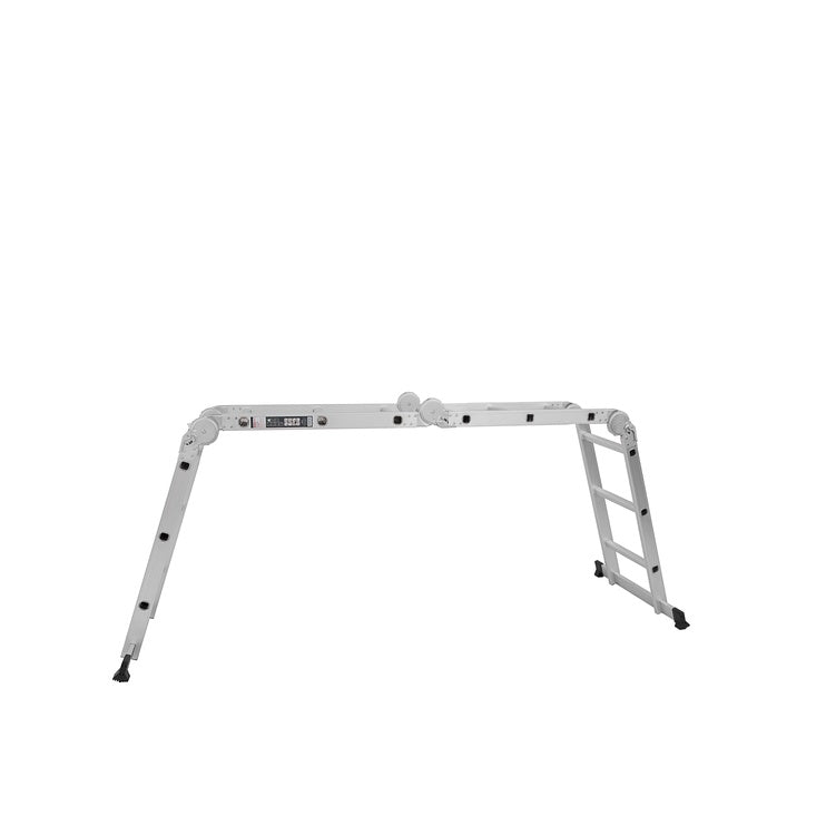 HAUSHALT Leiter BL-403B, 4-teilige Mehrzweckleiter aus Aluminium, 95 - 346 cm, max. 150 kg, Universal verwendbar ( 000051336056 ) - Toolbrothers