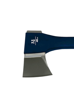 HAUSHALT Axt WL-427C-4, 450 mm, 1 kg, blau, Kopf aus rostfreien Stahl, mit rutschfesten gummierten Griff in rot ( 000051405553 ) - Toolbrothers