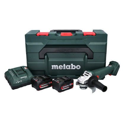 Metabo W 18 L 9-125 Meuleuse d'angle sur batterie Quick 18 V 125 mm + 2x batteries 4,0 Ah + chargeur + métaBOX