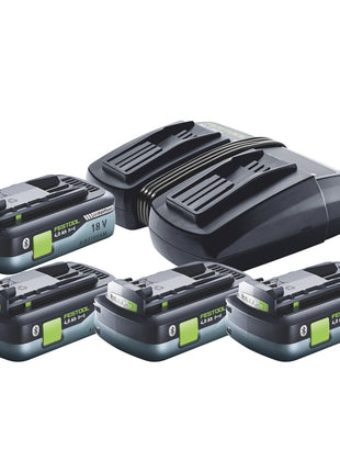 Festool Energie Set SYS 18V 4x4,0/TCL 6 DUO 18 V ( 577104 ) + 4x Akku 4,0 Ah + Ladegerät + Systainer - Toolbrothers